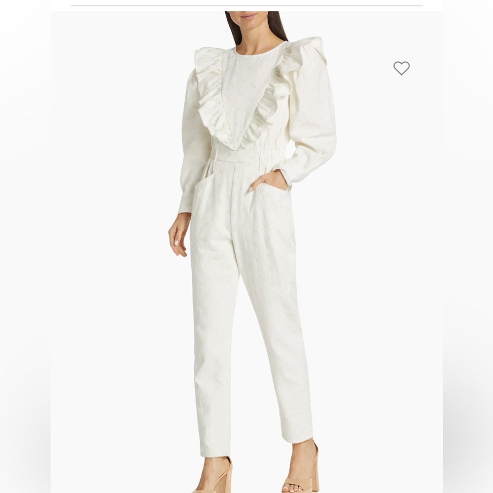 White Ruffle Jumpsuit